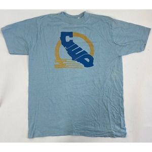 Rare Vintage California "Economic Democracy" 86' Politics Single Stitch Tee Lg